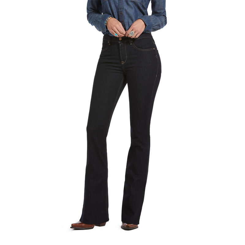 Pantalones Vaqueros Ariat Premium High Rise Flare Azules Oscuro Mujer - Chile 271-JVKOFQ